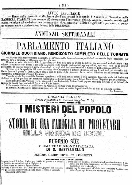 La bandiera italiana : monitore del popolo