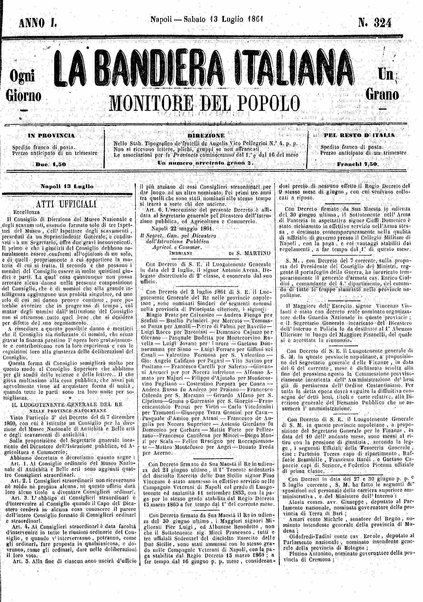 La bandiera italiana : monitore del popolo