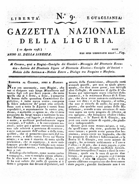 Gazzetta nazionale della Liguria