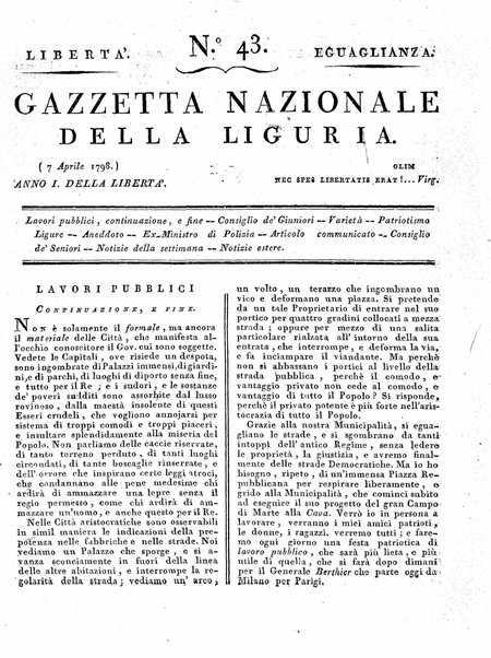 Gazzetta nazionale della Liguria