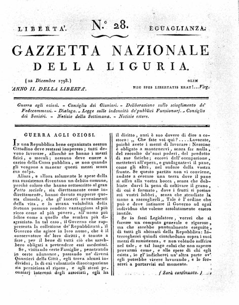 Gazzetta nazionale della Liguria