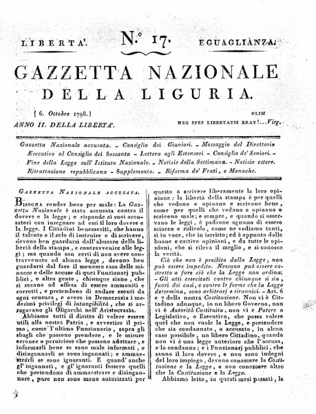 Gazzetta nazionale della Liguria