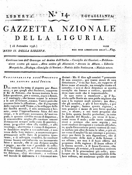 Gazzetta nazionale della Liguria