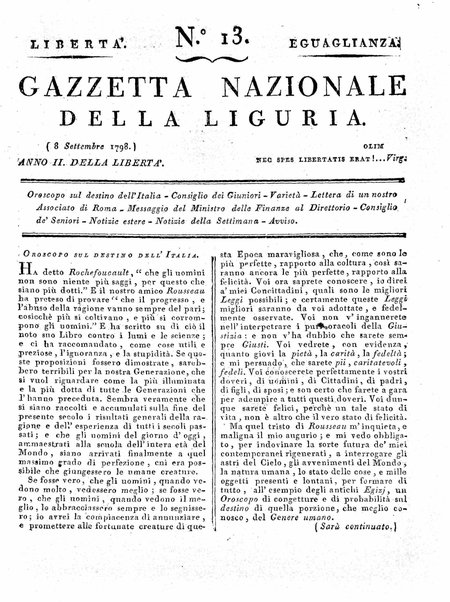 Gazzetta nazionale della Liguria