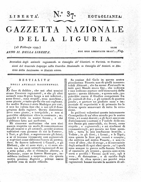 Gazzetta nazionale della Liguria