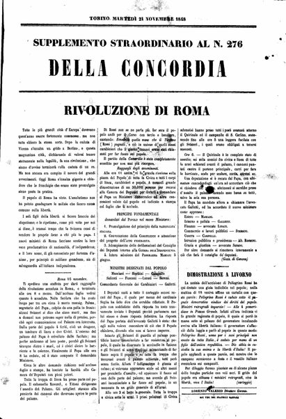 La concordia : giornale politico, morale, economico e letterario