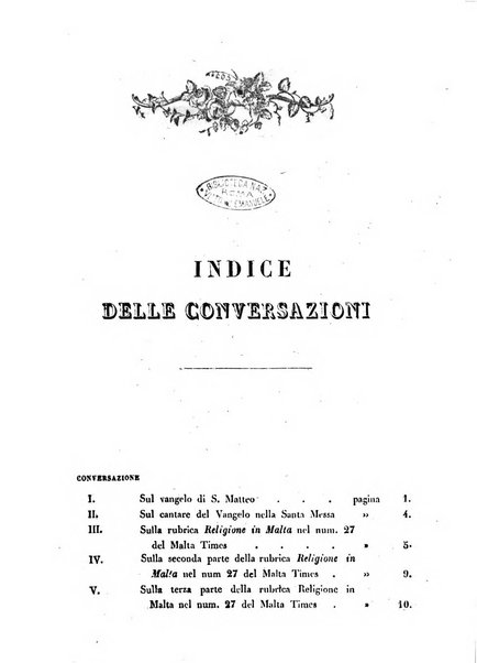 Giornale cattolico intitolato Le conversazioni di Filoteo