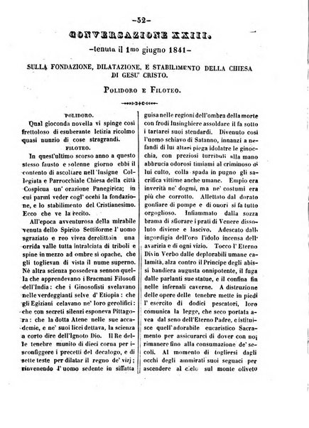 Giornale cattolico intitolato Le conversazioni di Filoteo