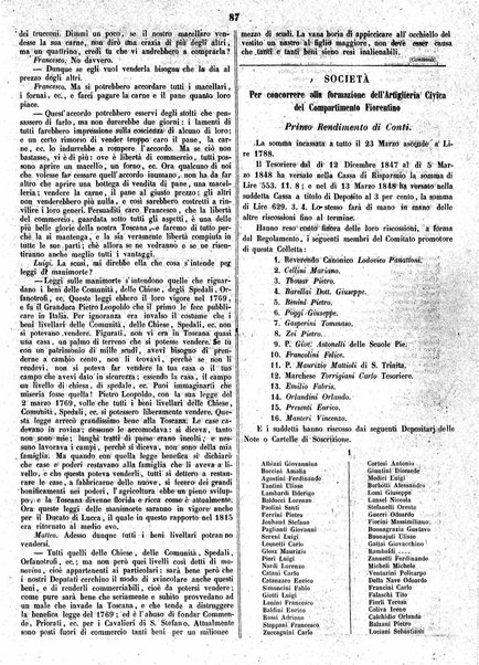 Giornaletto pei popolani : catechismo politico / per cura di P. Thouar e M. Cellini