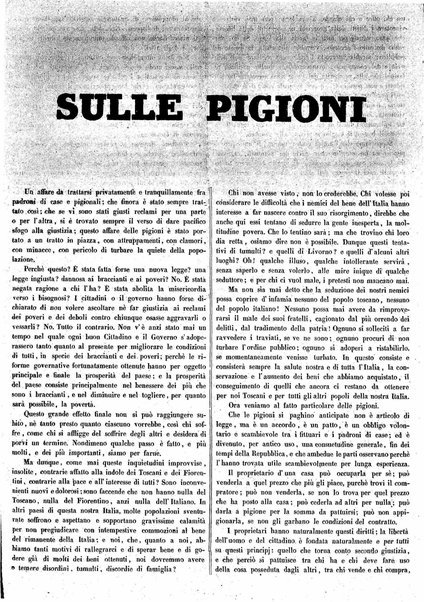 Giornaletto pei popolani : catechismo politico / per cura di P. Thouar e M. Cellini