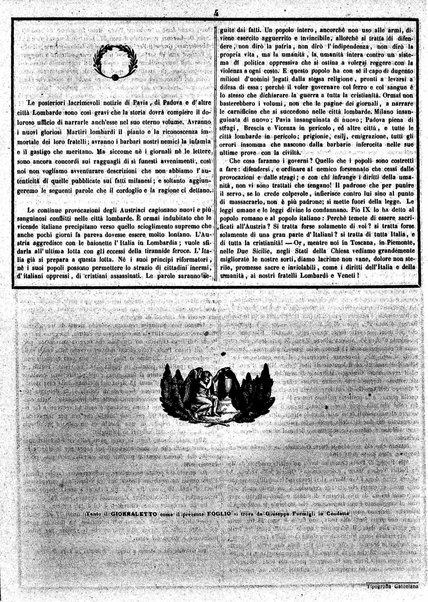 Giornaletto pei popolani : catechismo politico / per cura di P. Thouar e M. Cellini