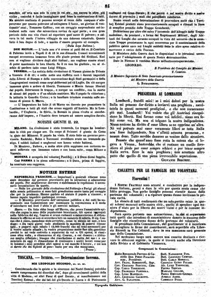 Giornaletto pei popolani : catechismo politico / per cura di P. Thouar e M. Cellini