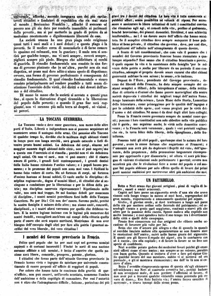 Giornaletto pei popolani : catechismo politico / per cura di P. Thouar e M. Cellini