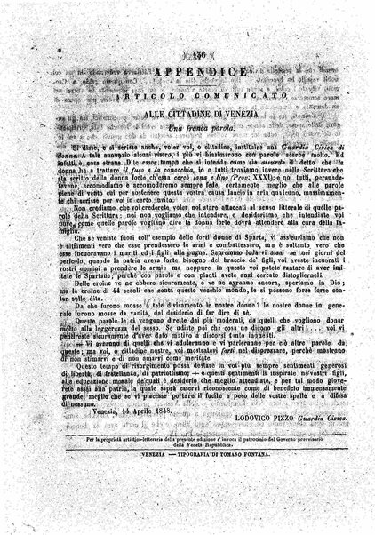 Diario veneto : impressioni e notizie raccolte da un veneziano nelle giornate di marzo 1848 e seguenti