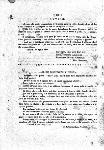 Diario veneto : impressioni e notizie raccolte da un veneziano nelle giornate di marzo 1848 e seguenti