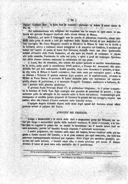 Diario veneto : impressioni e notizie raccolte da un veneziano nelle giornate di marzo 1848 e seguenti