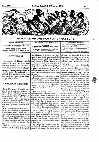 Il diavolo : giornale da ridere e da piangere, con caricature