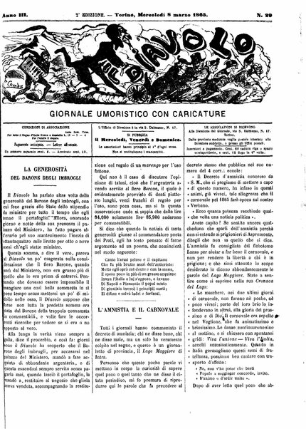 Il diavolo : giornale da ridere e da piangere, con caricature