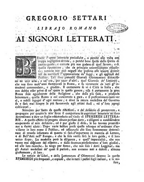 Efemeridi letterarie di Roma