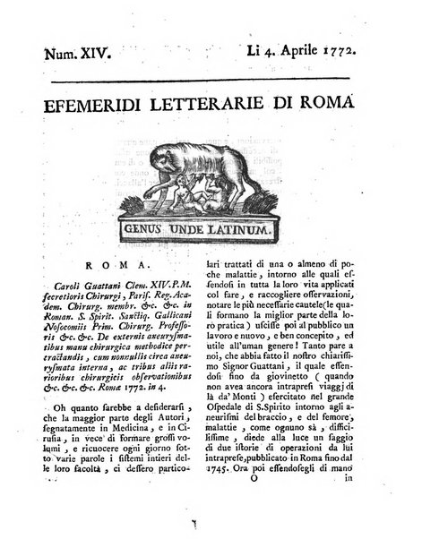 Efemeridi letterarie di Roma