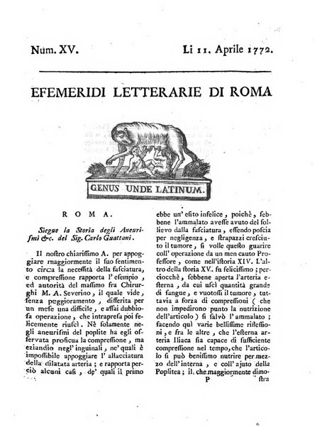 Efemeridi letterarie di Roma