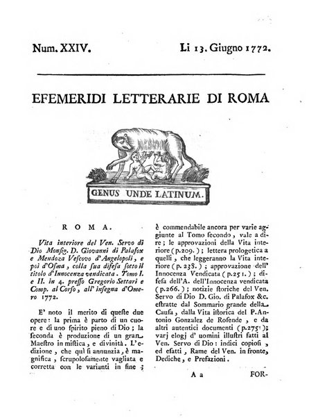 Efemeridi letterarie di Roma