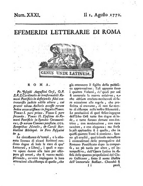 Efemeridi letterarie di Roma