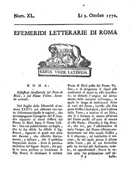 Efemeridi letterarie di Roma