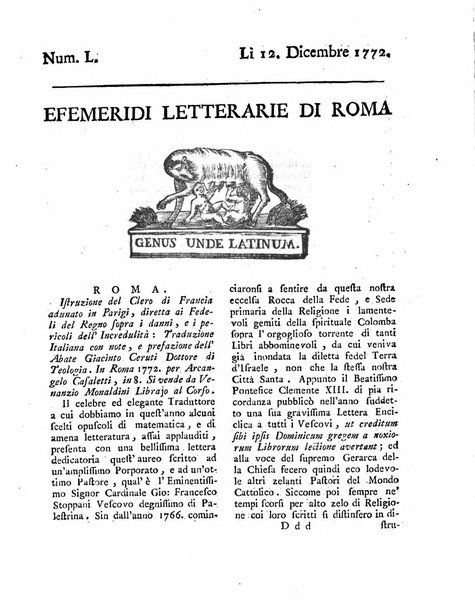 Efemeridi letterarie di Roma