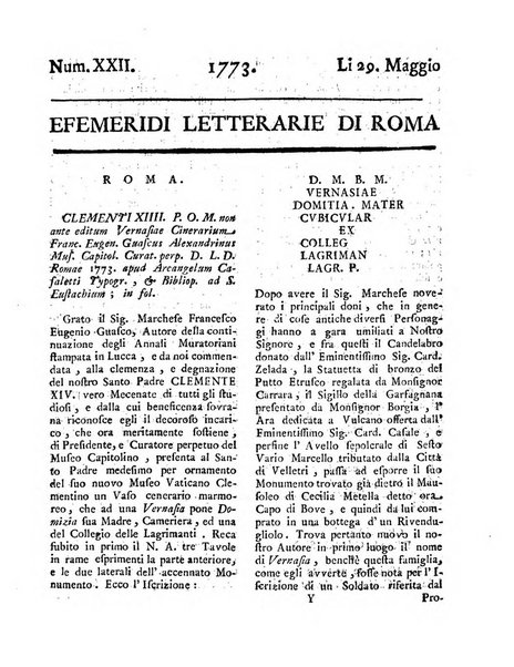 Efemeridi letterarie di Roma