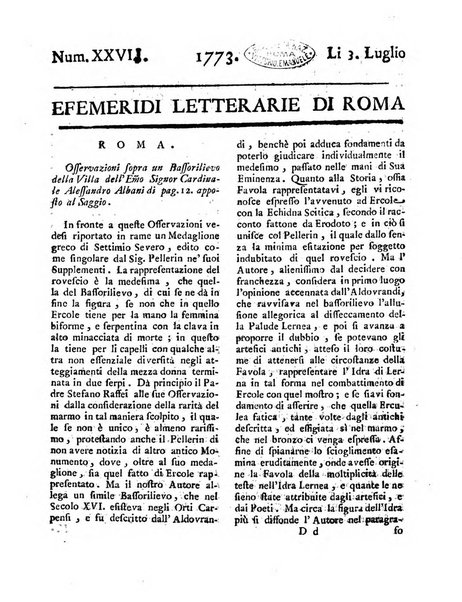 Efemeridi letterarie di Roma