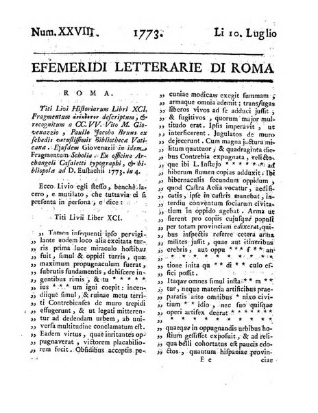 Efemeridi letterarie di Roma