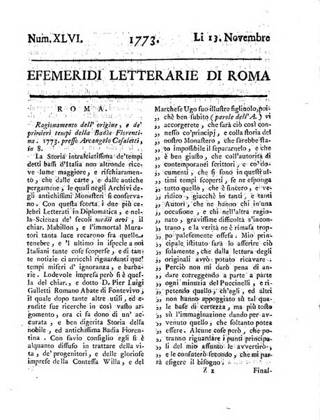 Efemeridi letterarie di Roma