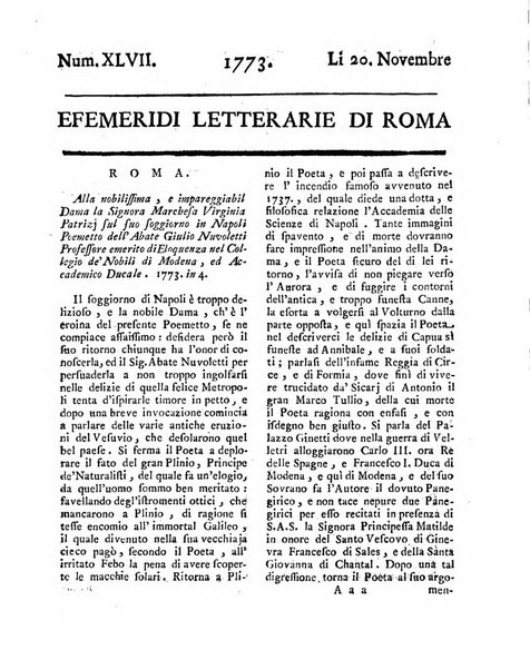 Efemeridi letterarie di Roma