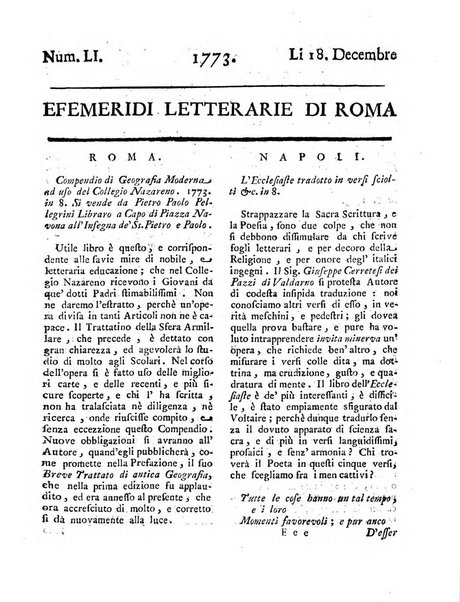 Efemeridi letterarie di Roma