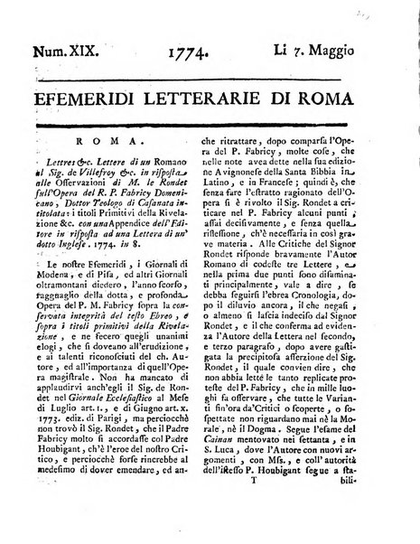 Efemeridi letterarie di Roma