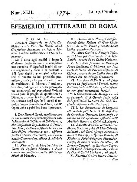 Efemeridi letterarie di Roma