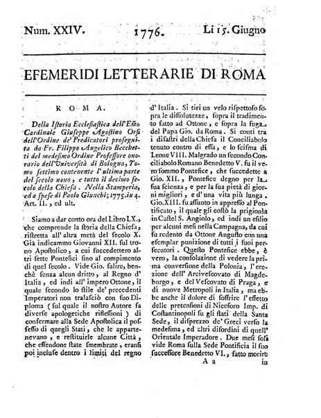 Efemeridi letterarie di Roma