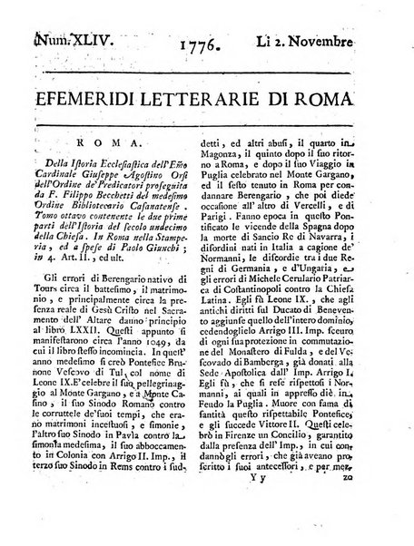 Efemeridi letterarie di Roma