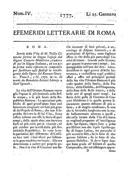 Efemeridi letterarie di Roma