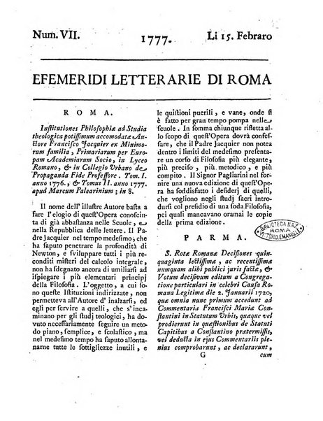 Efemeridi letterarie di Roma