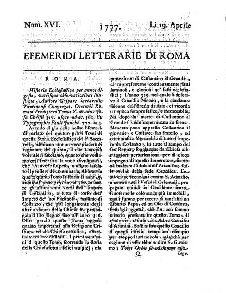 Efemeridi letterarie di Roma