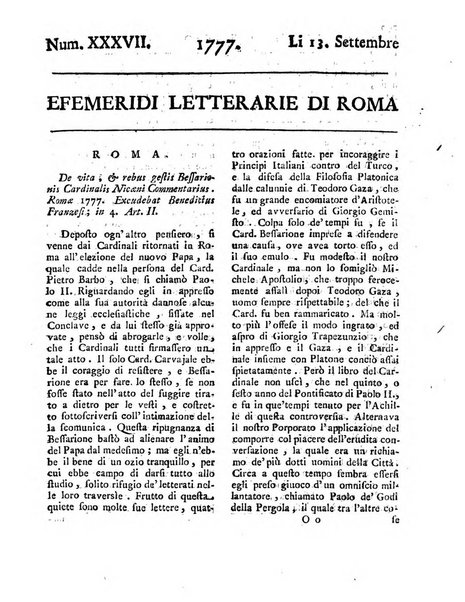 Efemeridi letterarie di Roma