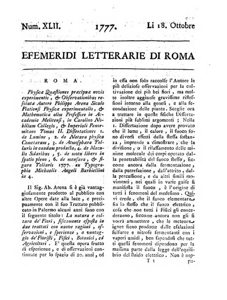 Efemeridi letterarie di Roma