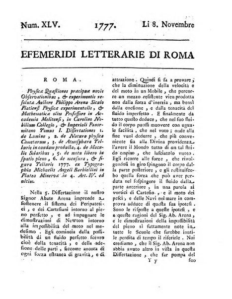 Efemeridi letterarie di Roma