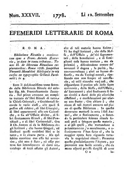 Efemeridi letterarie di Roma