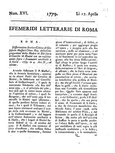 Efemeridi letterarie di Roma