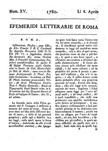 Efemeridi letterarie di Roma