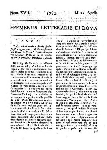 Efemeridi letterarie di Roma