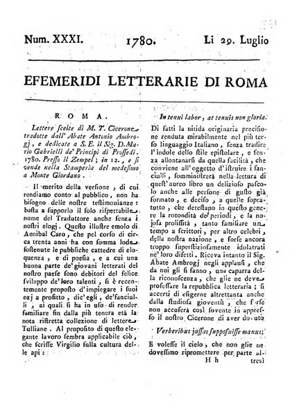 Efemeridi letterarie di Roma